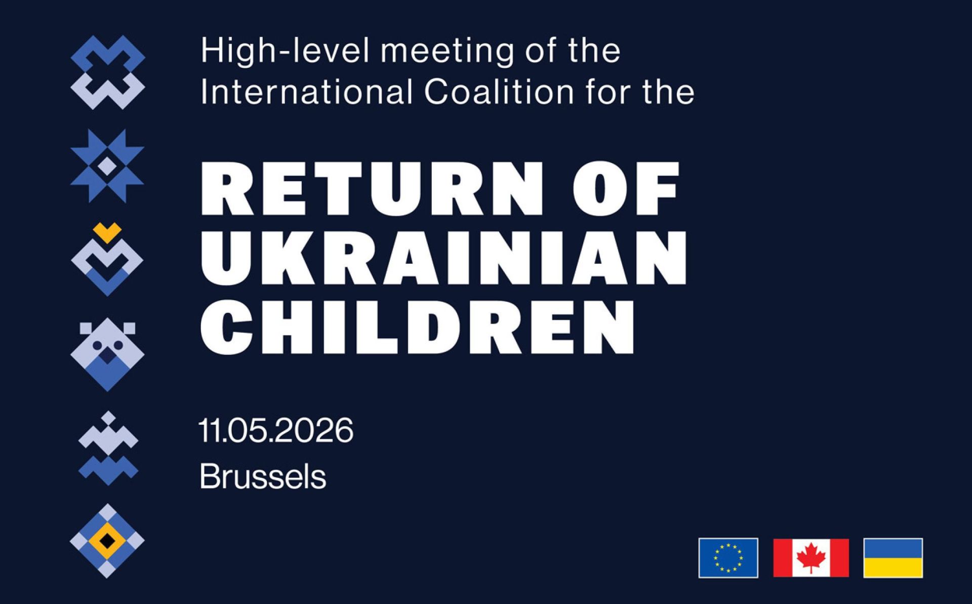 EU, Ukraine, and Canada to co-host high-level meeting on return of Ukrainian children