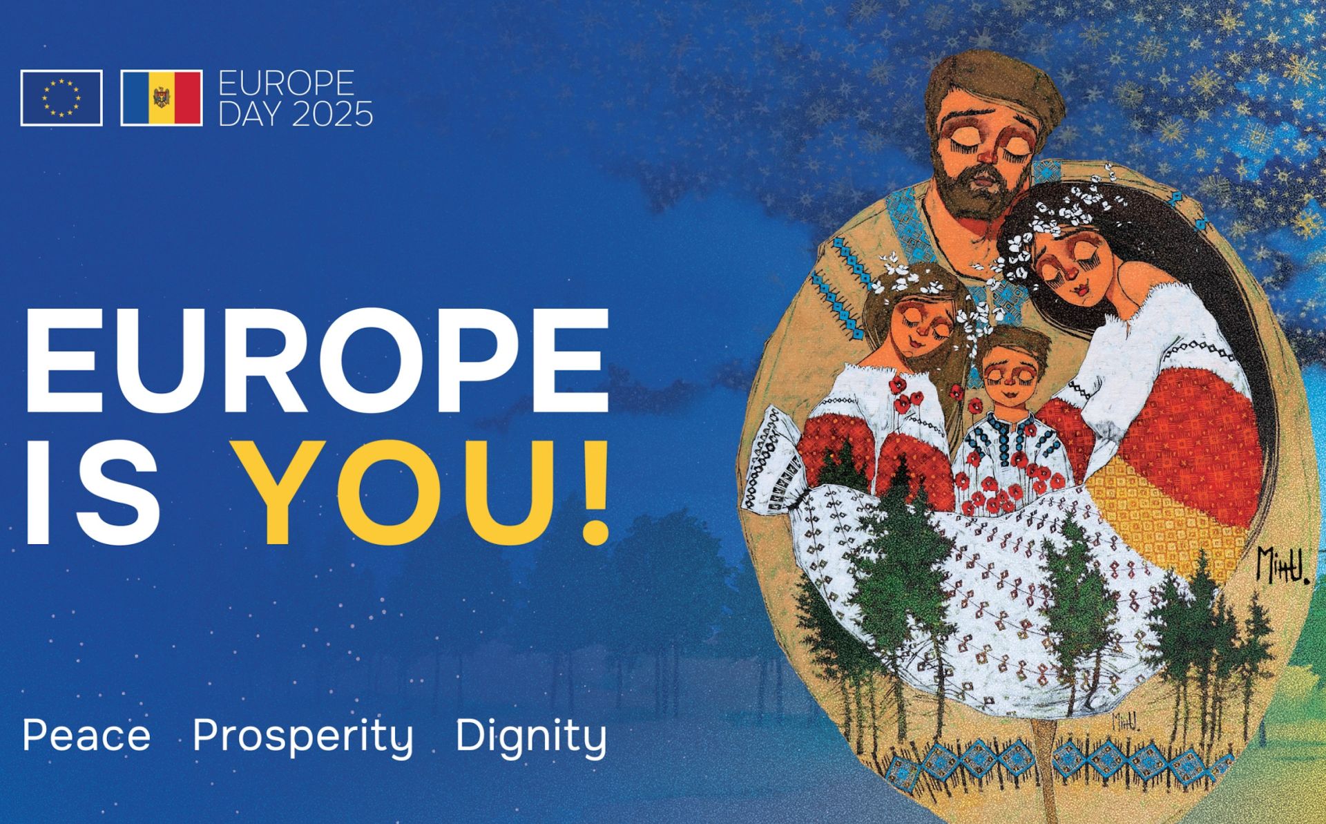 Participă la Ziua Europei 2025 în Moldova: „Pace, prosperitate, demnitate – Europa ești tu!