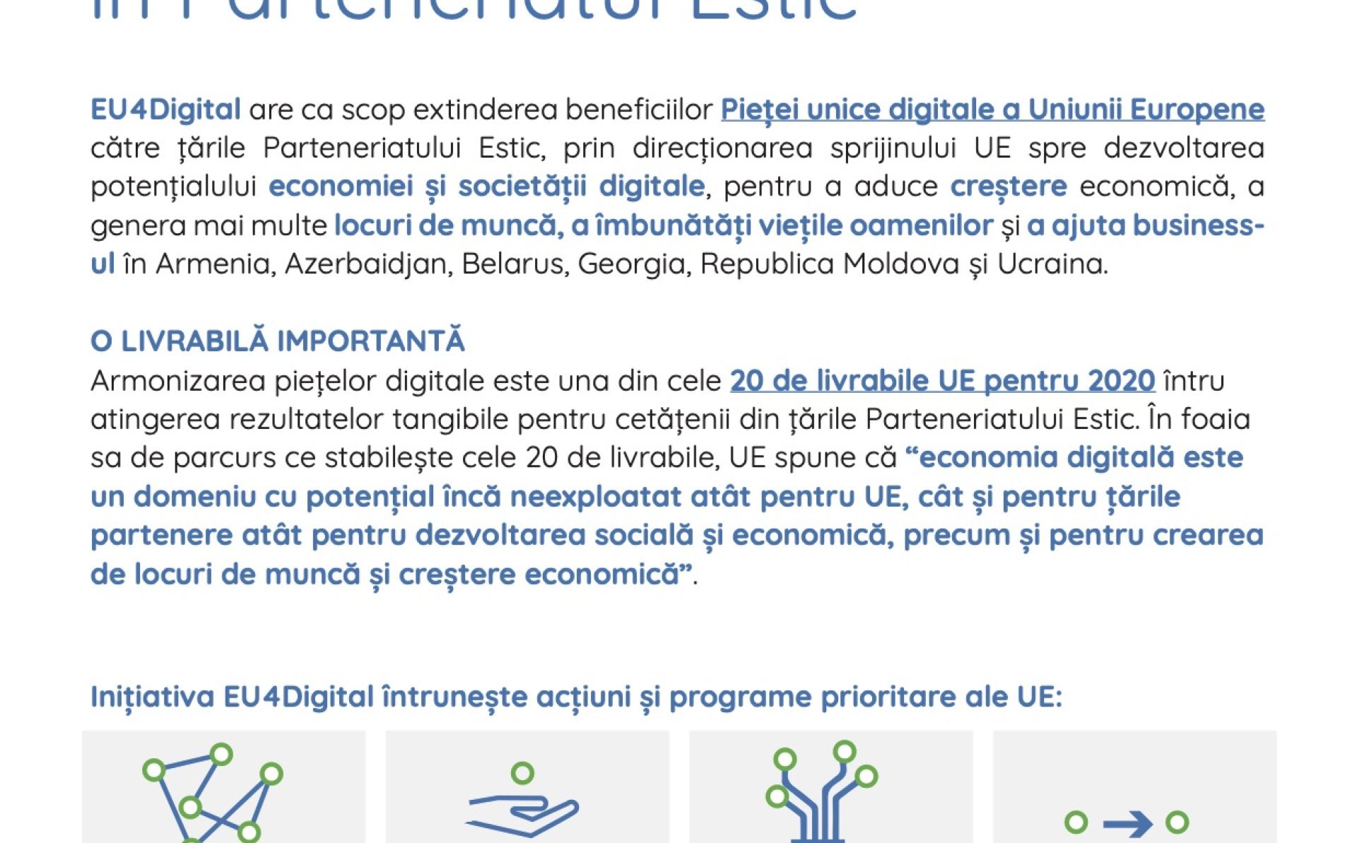 Armonizarea piețelor digitale în Parteneriatul estic – fișa informativă EU4Digital