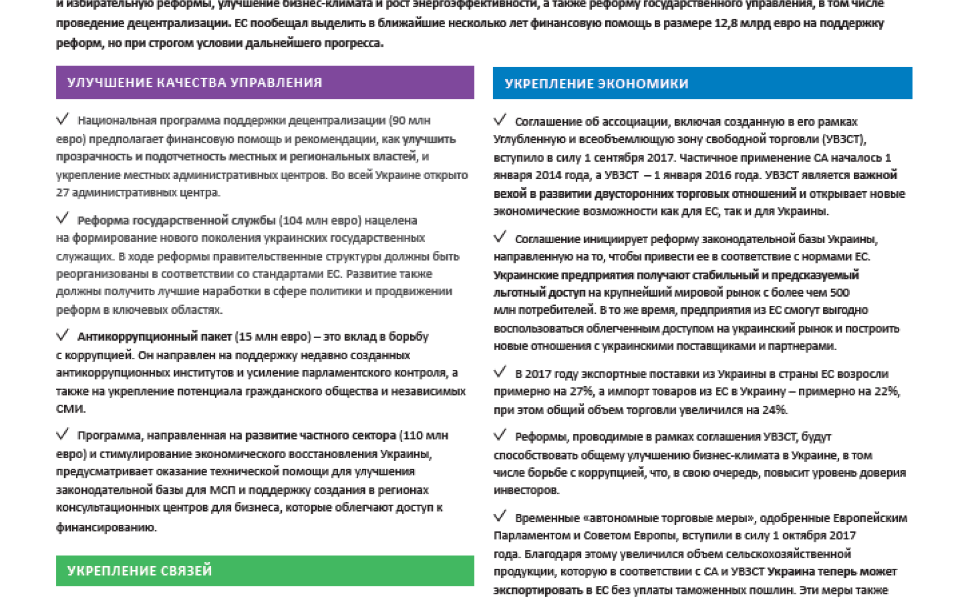 Отношения ЕС-Украина в фактах и цифрах