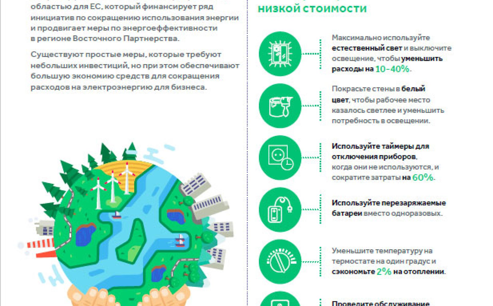 Снижайте потребление энергии на рабочем месте