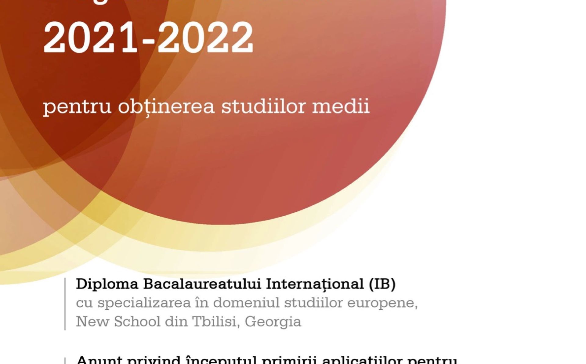 Programul de Burse al Școlii Europene a Parteneriatului Estic 2021-2022 – fișă informativă