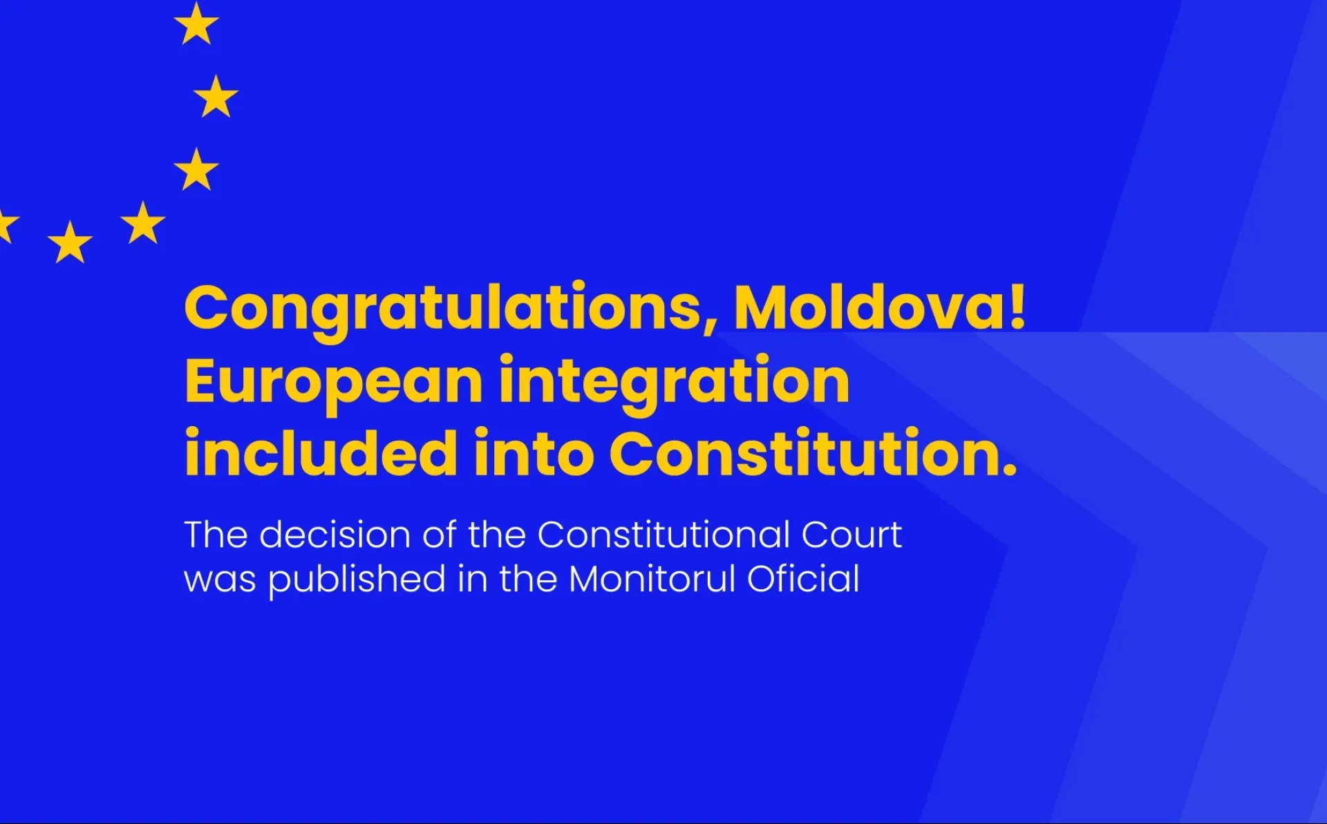 European integration enshrined in the Constitution of the Republic of Moldova