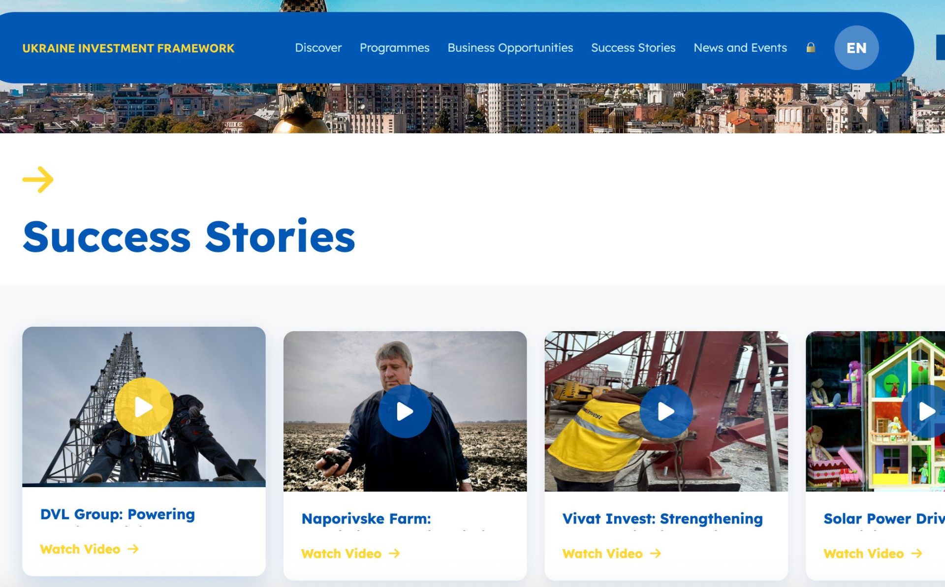 Ukraine Investment Framework launches its website, newsletter and LinkedIn page