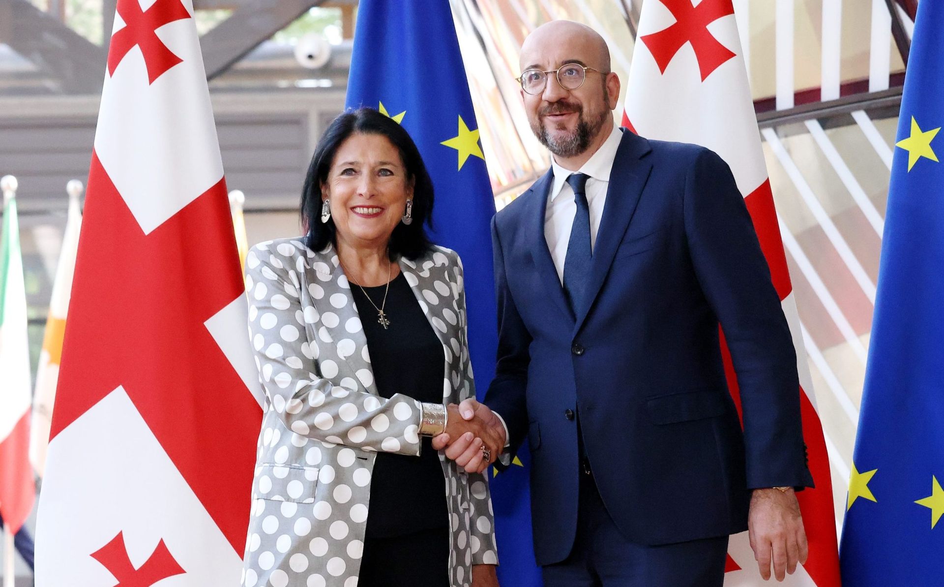 Georgian President Zourabichvili meets top EU officials in Brussels 