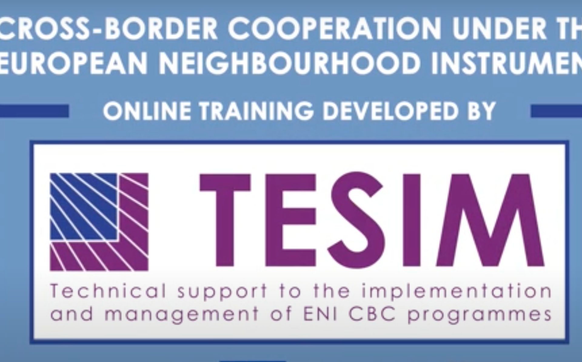 Cross-Border Cooperation online learning platform