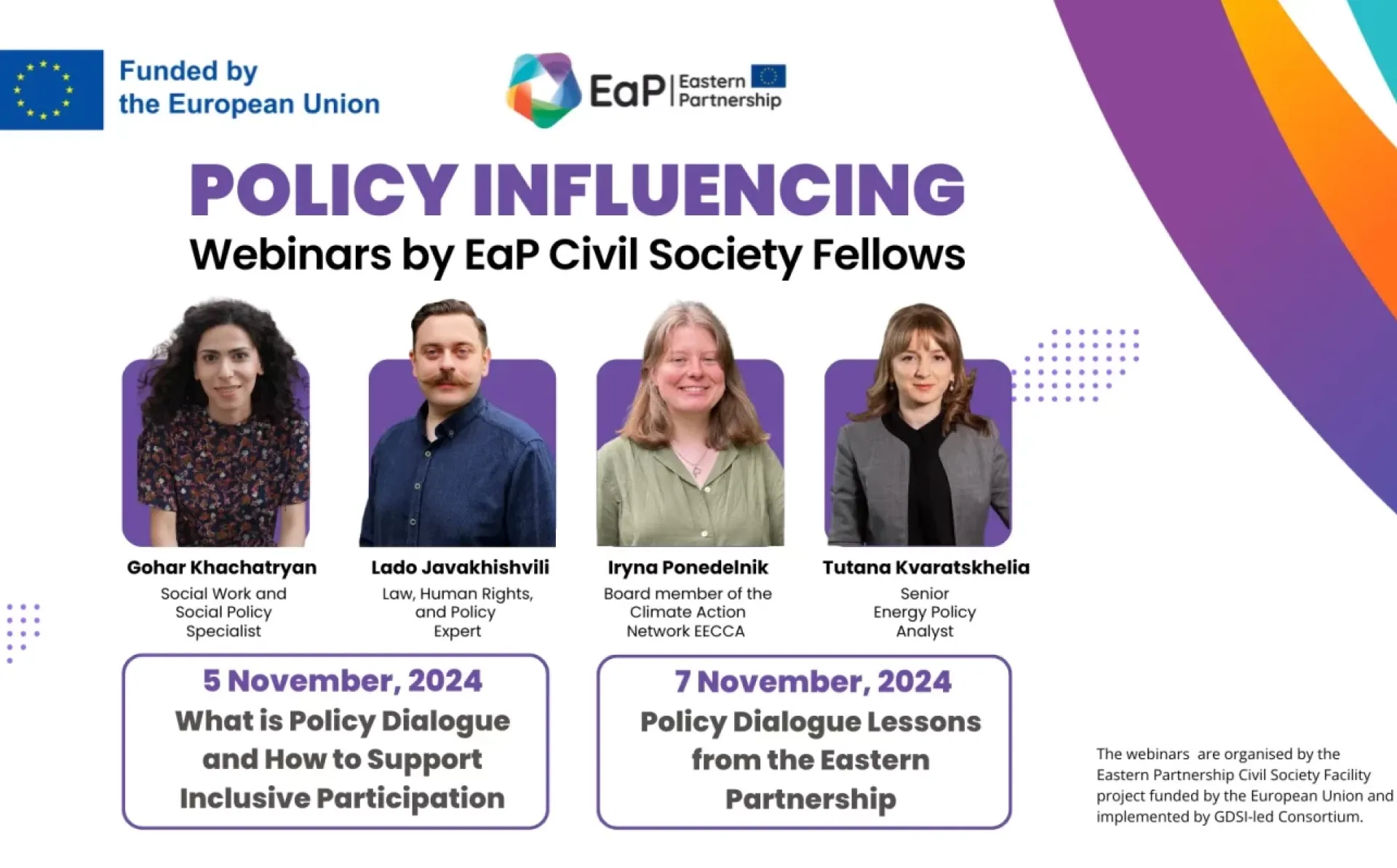 Policy Influencing: series of webinars for EaP Civil Society Actors