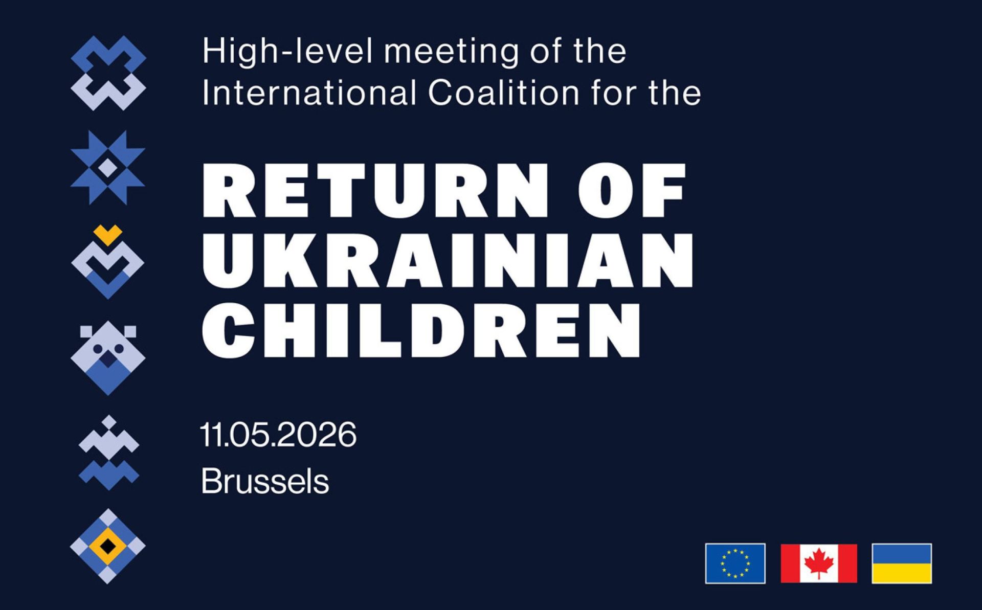 EU, Ukraine, and Canada to co-host high-level meeting on return of Ukrainian children