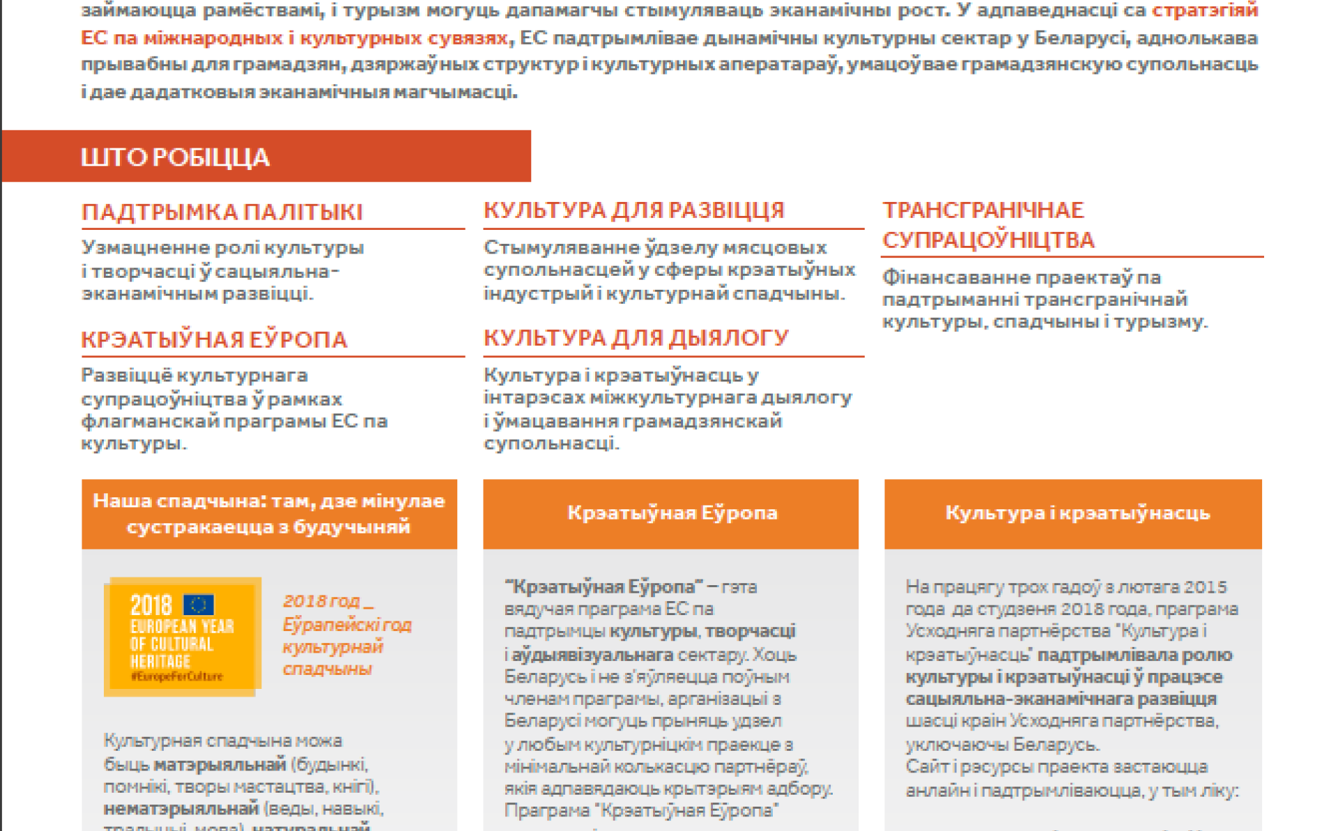 Развіццё культуры для ўмацавання Беларусі –  інфармацыйны бюлетэнь