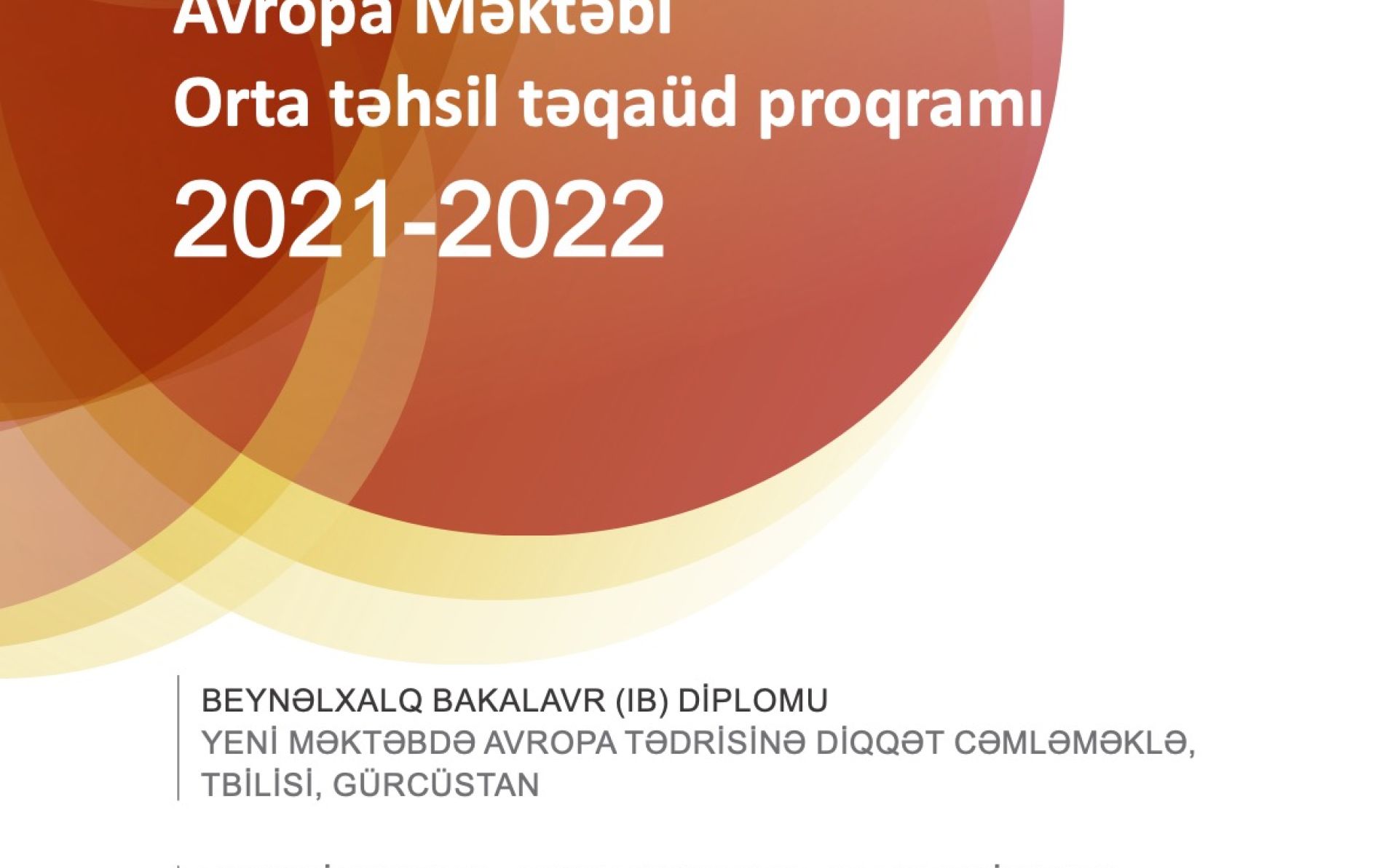 Şərq Tərəfdaşlığı Avropa Məktəbinin 2021-2022-ci illər üzrə Təqaüd Proqramı– məlumat bülleteni