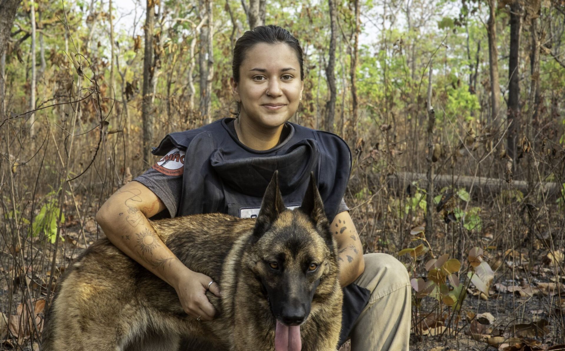 Local all-female team equipped with technical survey dogs to clear minefields in Ukraine