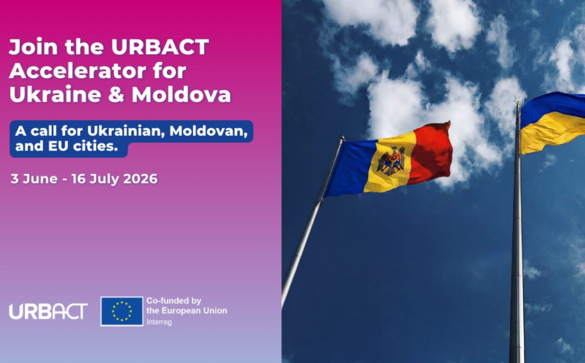 URBACT Accelerator for Ukraine and Moldova: bespoke learning programme for cities