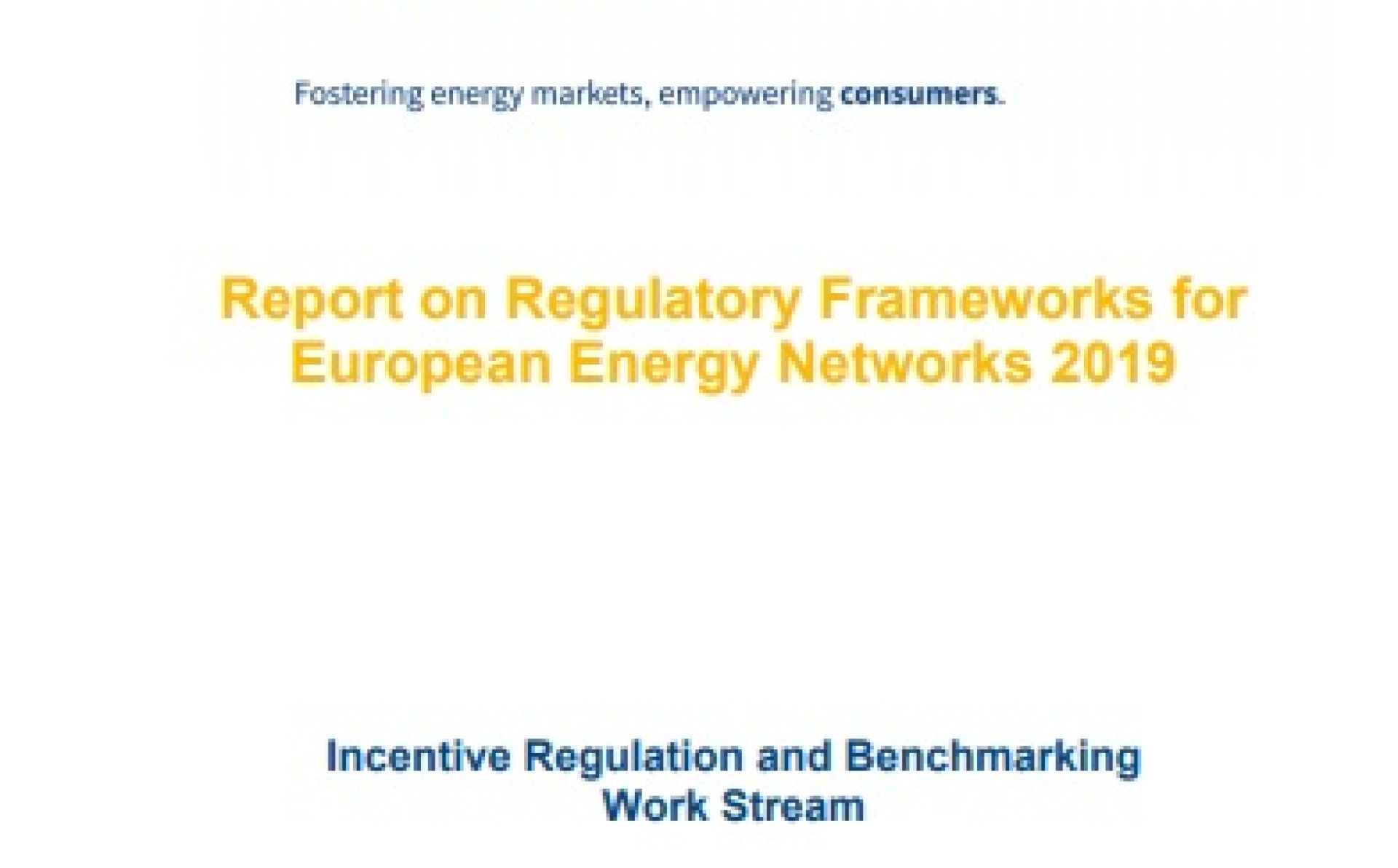 CEER Report on Regulatory Frameworks for European Energy Networks