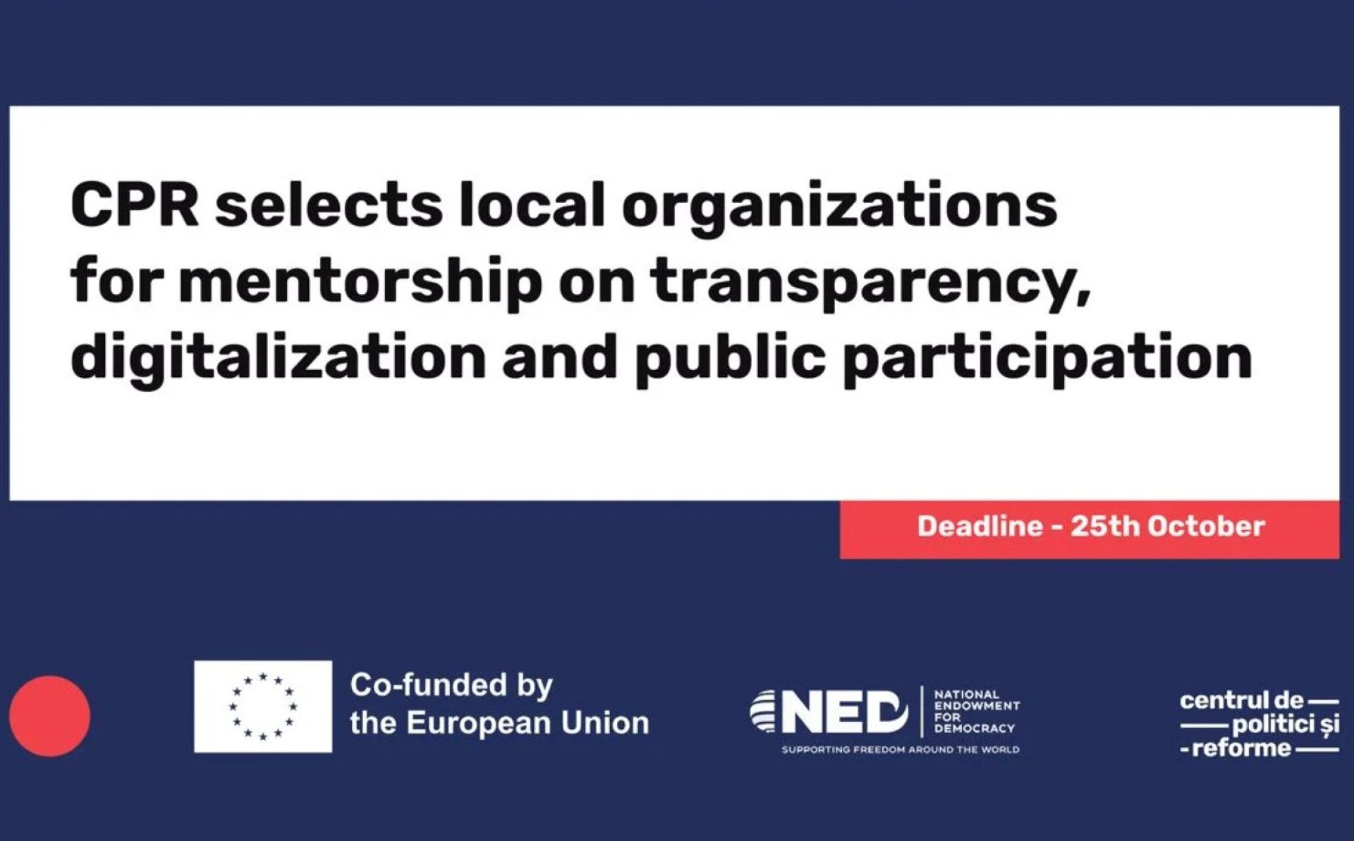 Mentorat în transparență, digitalizare și participare publică pentru organizații locale