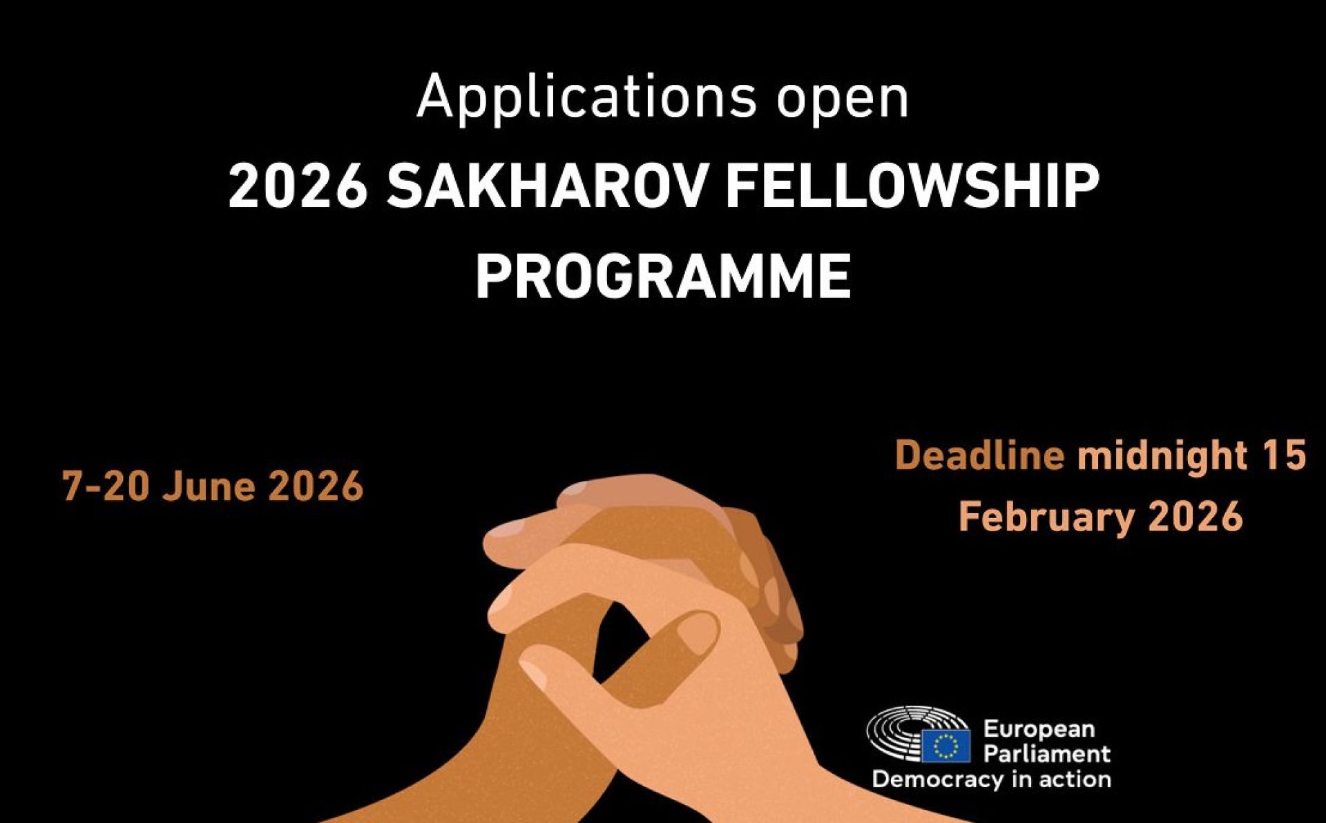 Call for applications: European Parliament’s 2026 Sakharov Fellowship for Human Rights Defenders