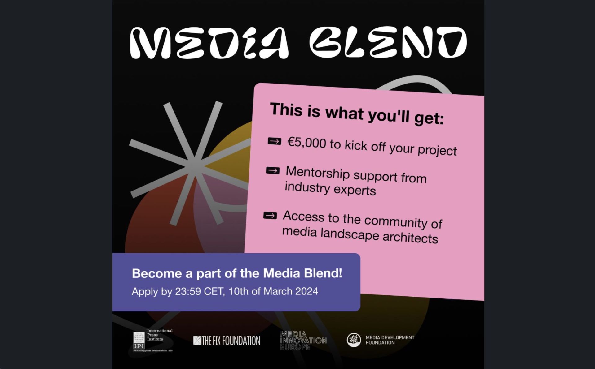 Хакатон Media Blend для журналистов – подайте заявку до 10 марта!