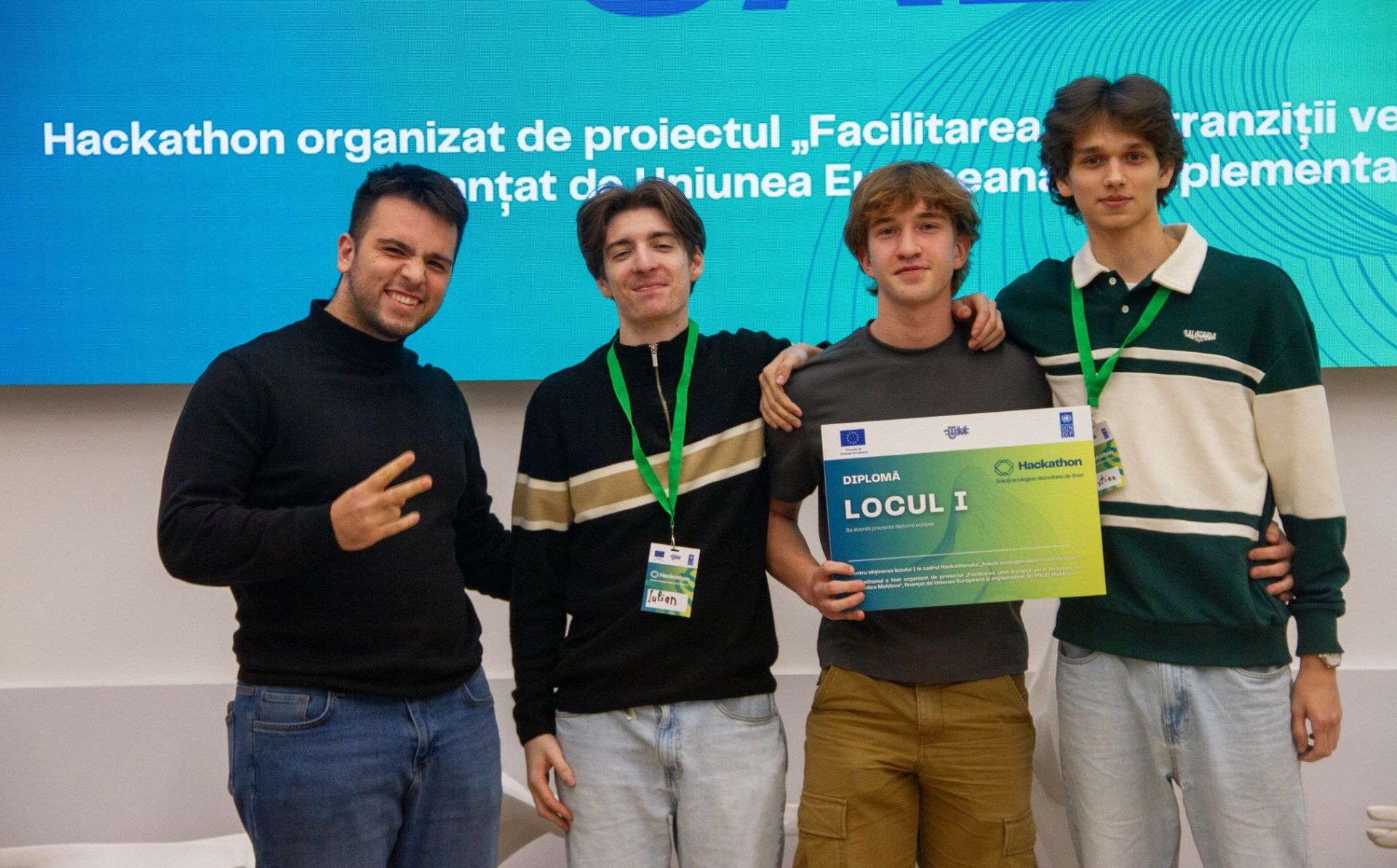 PNUD anunță câștigătorii hackathonului „Inovație verde motivată de tineri”, finanțat de UE, în Moldova