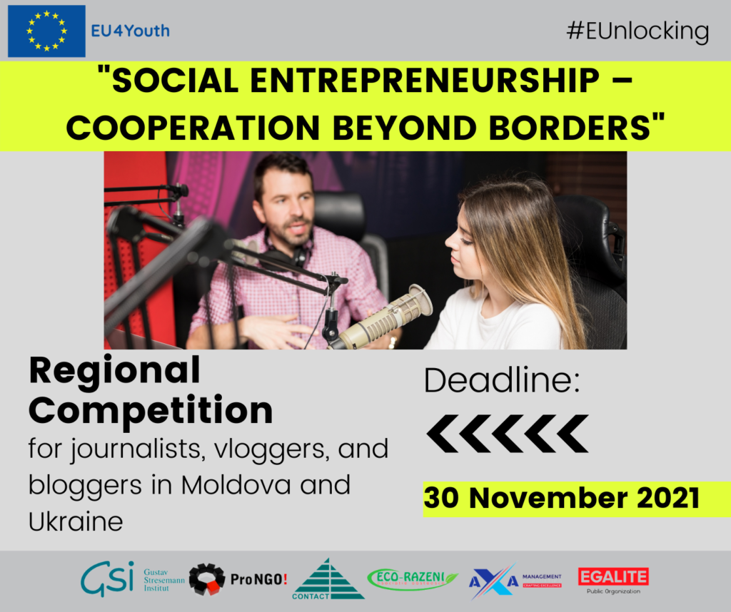 Regional competition for journalists, vloggers, and bloggers in Moldova and Ukraine