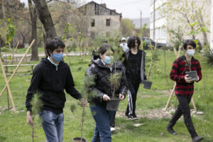 Protesting for cleaner air in Rustavi