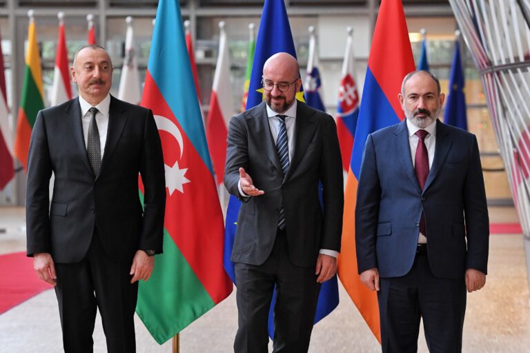 Charles Michel meets Azerbaijani President Aliyev and Armenian Prime Minister Pashinyan