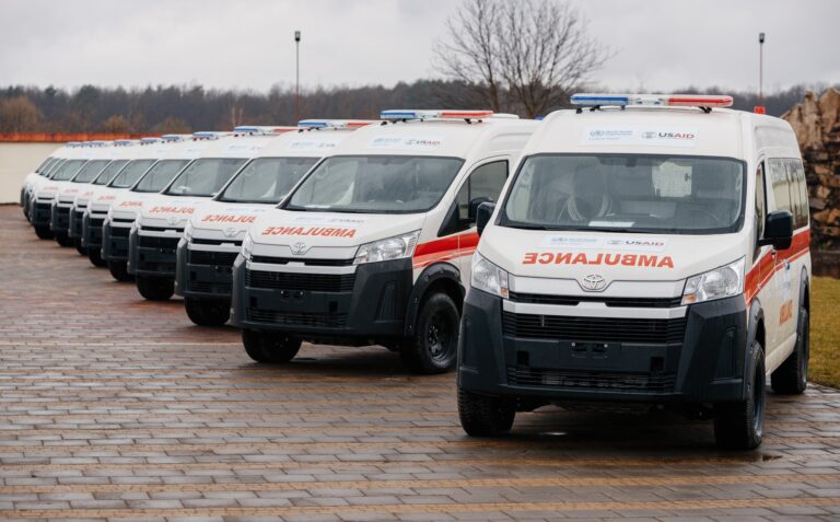 WHO, EU and US donate ambulances to Ukraine to cover health needs during the war
