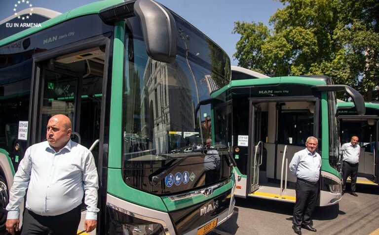 Armenia: new low emission buses arrive in Yerevan with EU support