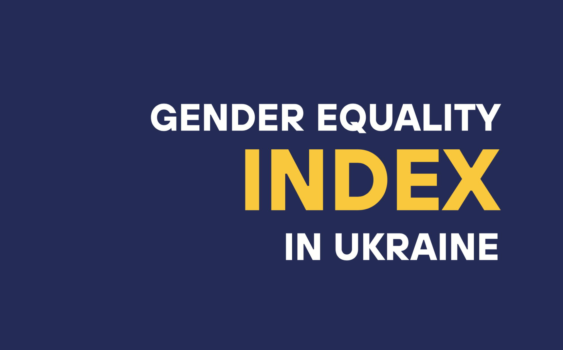 Gender Equality Index in Ukraine. 2025